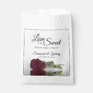 Sachets En Papier Bourgogne Rose L'amour est doux Prenez un Mariage 