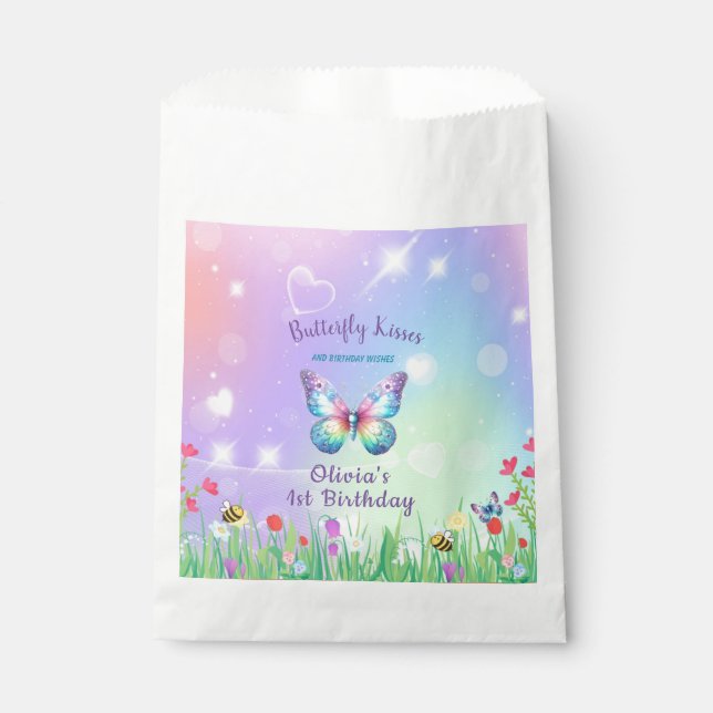 Sachets En Papier Bouton mignon Anniversaire Cadeau Favoriser les sa (Devant)