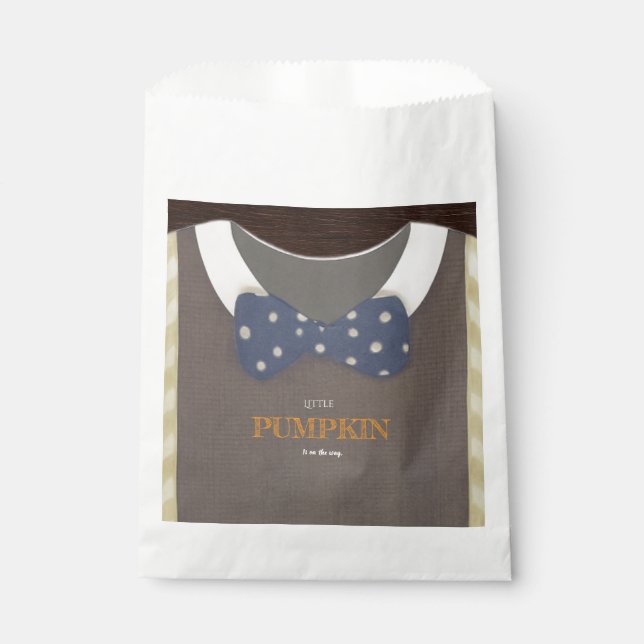 Sachets En Papier Boy baby shower autum chute bleu burlap bodysuit (Devant)