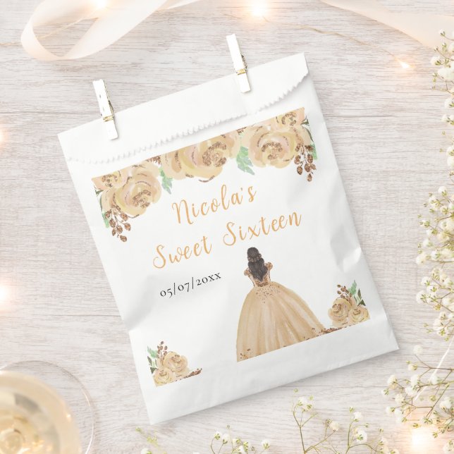 Sachets En Papier Brown Hair Princess Peach Floral Sweet Sixteen  (Coupé)