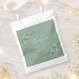 Sachets En Papier Budget élégant eucalyptus sauge mariage vert