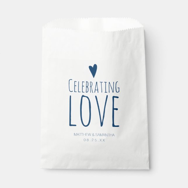 Sachets En Papier Buffet de la barre de bonbons Love Mariage (Devant)