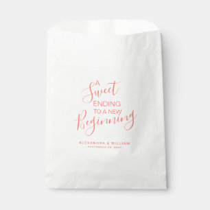 Sachets En Papier Buffet sucré du Mariage de corail