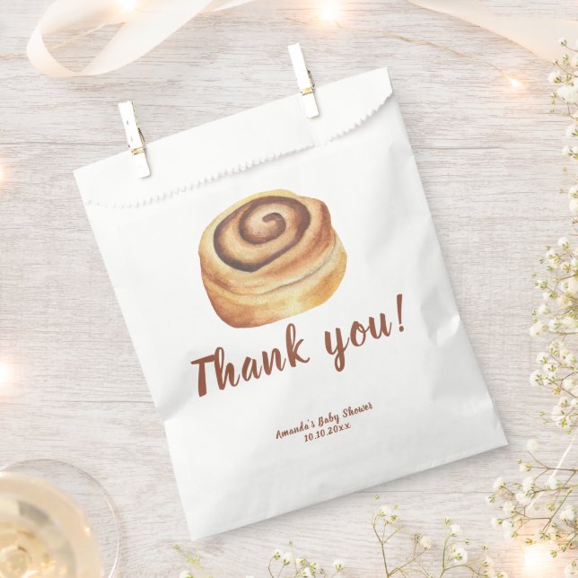 Sachets En Papier Bun in the oven Baby Shower Thank you (Coupé)