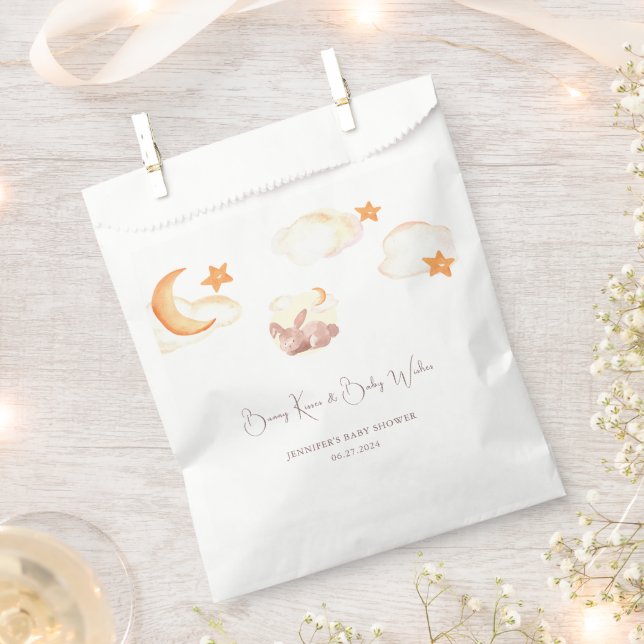 Sachets En Papier Bunny Dreams Baby shower neutre (Coupé)