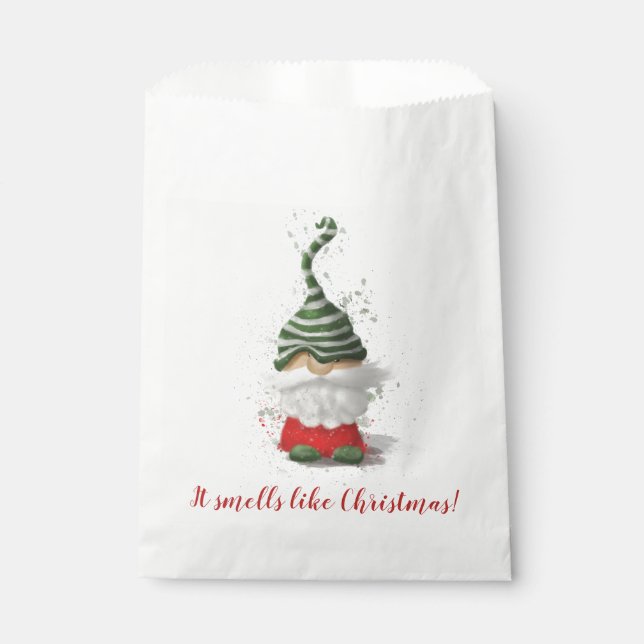 Sachets En Papier Ça sent comme Noël - gnome 2 Favor Sac (Devant)