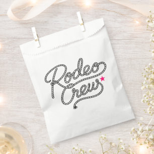 Sachets En Papier Cadeau de dernière fête de rodéo blanc