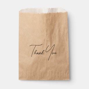 Sachets En Papier Cadeau de fête de remerciement personnalisé Kraft