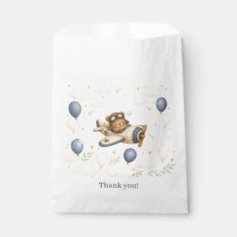 Sachets En Papier Cadeau de remerciement pour Baby Shower Ourson Vin