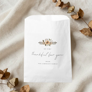 Sachets En Papier Cadeau nostalgique de floraison d'automne de Thank