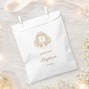Sachets En Papier Cadre élégant Sainte Croix Baptême