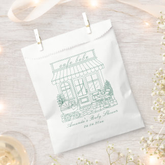 Sachets En Papier Cafe Bebe Bonjour Baby Shower