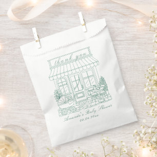 Sachets En Papier Cafe Bebe Bonjour Baby Shower
