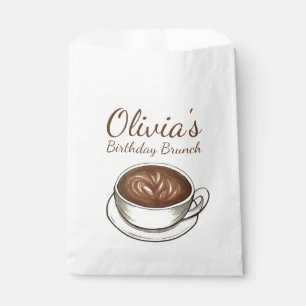 Sachets En Papier Café Latte Cappuccino Fête d'anniversaire Brunch