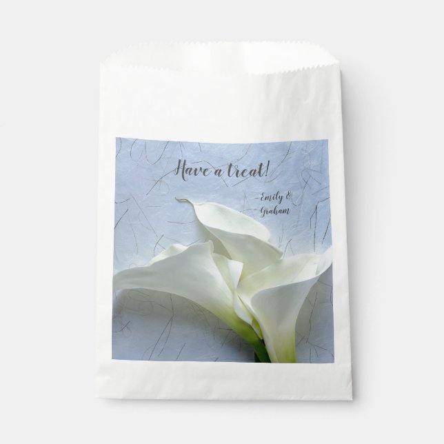 Sachets En Papier Calla lilies on decorative background (Devant)