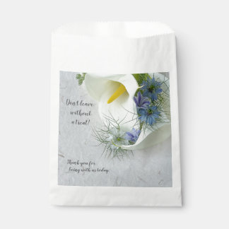 Sachets En Papier Calla lys et fleurs de nigella