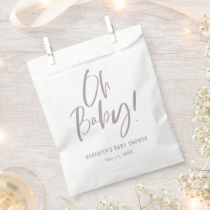 Sachets En Papier Calligraphie simple Baby shower neutre entre les s