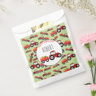 Sachets En Papier Camion rouge Camion de production Anniversaire