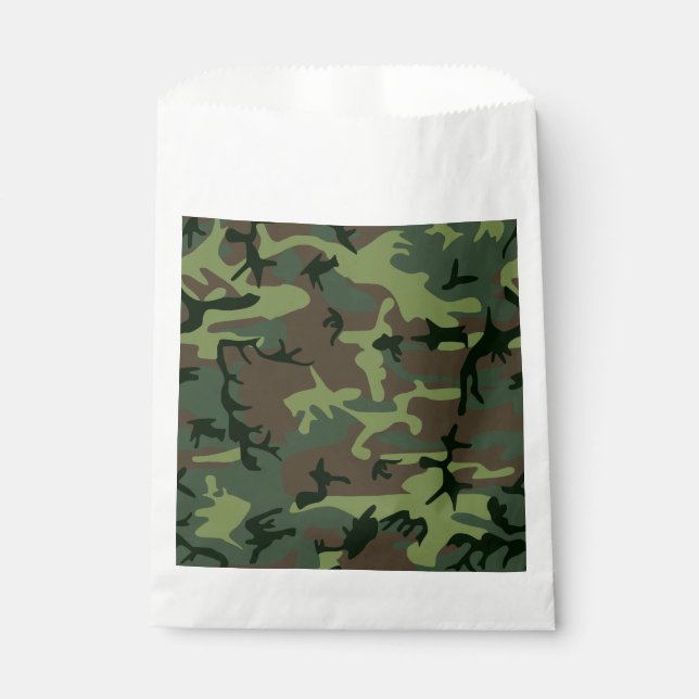 Sachets En Papier Camouflage Camo Green Brown Pattern (Devant)