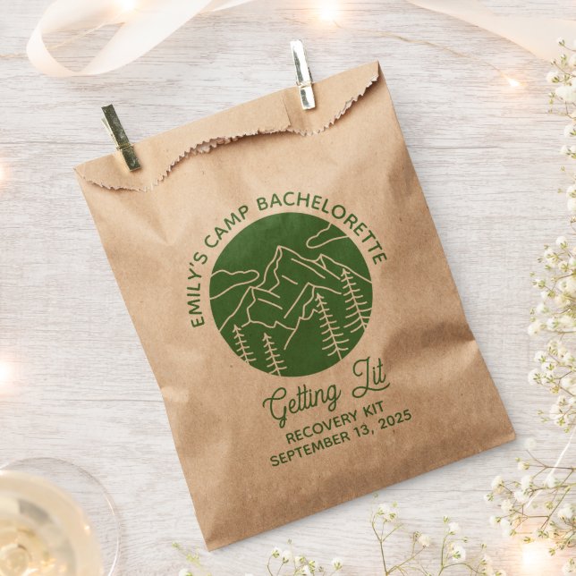 Sachets En Papier Camp BachELORETTE Obtenir le kit de récupération L (Coupé)