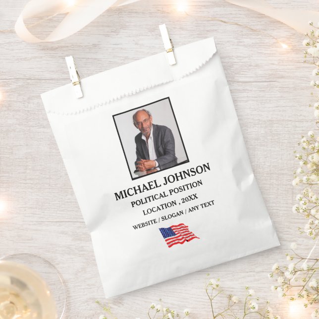 Sachets En Papier Campagne photo personnalisée Promotion politique (Coupé)