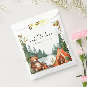 Sachets En Papier Camping Mountain Baby shower rustique