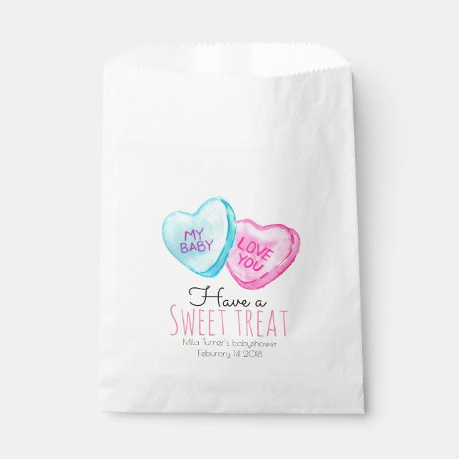 Sachets En Papier Candy coeur valentinjour baby shower préférez sac (Devant)