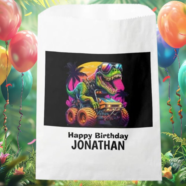 Sachets En Papier Candy Dino-Mite fête d'anniversaire (Dive into a prehistoric adventure—plan your dino party today!)