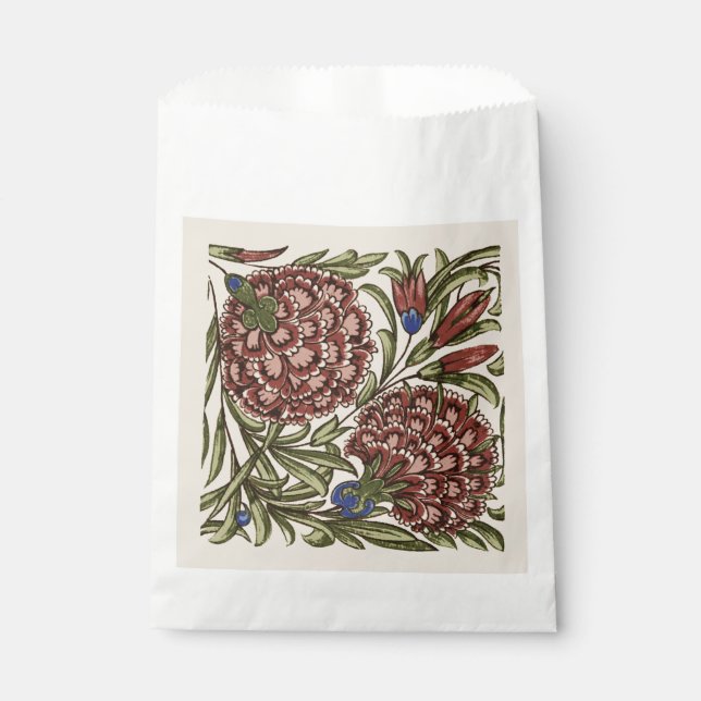 Sachets En Papier Carnation Carrelage Fleur Antique Art Rustique (Devant)