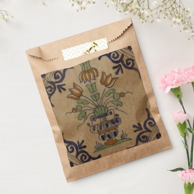 Sachets En Papier Carrelage Delft Antique Pot de Fleur Céramique (Scellé)