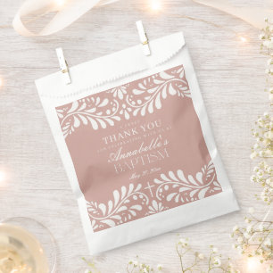 Sachets En Papier Carrelage Talavera rose Espagne Fiesta Baptême Des