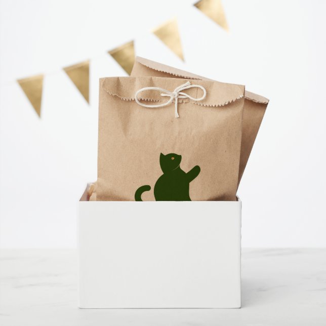 Sachets En Papier Cat dit bonjour (Fête)