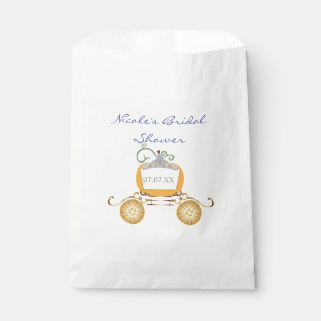 Sachets En Papier Cendrillon Citrouille Carriage Party Favoriser les (Devant)