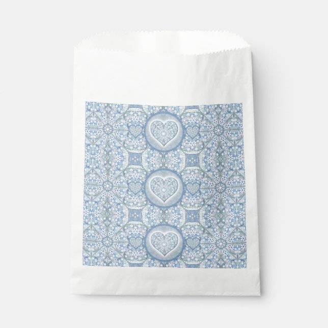 Sachets En Papier Céramique Lace Bleu clair (Devant)