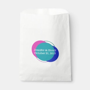 Sachets En Papier Cercles colorés Mariage moderne Favoriser Sac