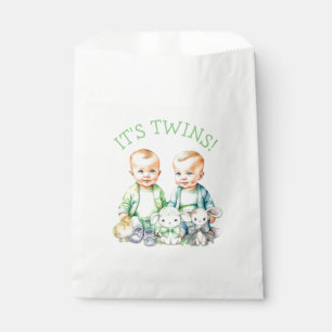 Sachets En Papier C'est Twins ! Baby shower jumeaux garçon mignon