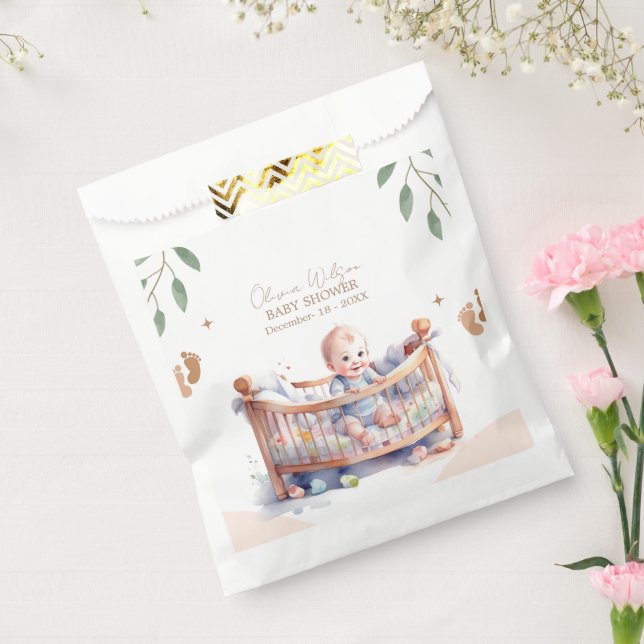 Sachets En Papier C'est un baby shower Boy Boho Bassinet (Scellé)