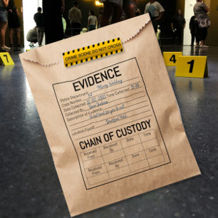 Sachets En Papier Chaîne de preuves chaîne de détention crime jeu de