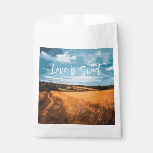 Sachets En Papier Champ Doré Ensoleillé d'Été Campagne Rustique Natu