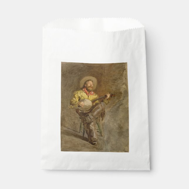 Sachets En Papier Chanter Espagnol Cowboy à Banjo jouer à la chanson (Devant)