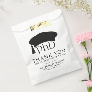 Sachets En Papier Chapeau de remise des diplômes de doctorat Merci