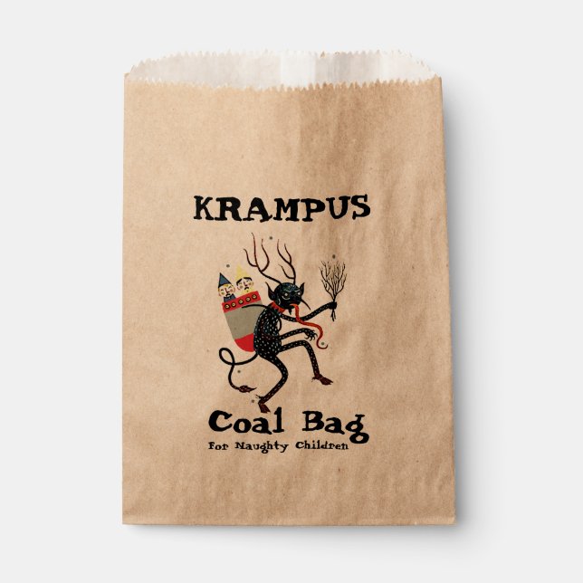 Sachets En Papier Charbon Krampus Mauvais Pour Les Enfants Maudits (Devant)