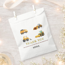 Chariot de construction Anniversaire Favoriser Sac