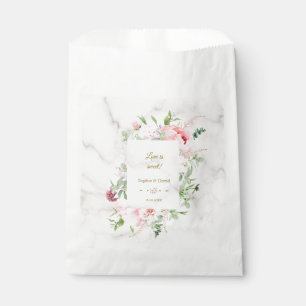 Sachets En Papier Charm Spring Watercolor Peonies Mariage de fleurs