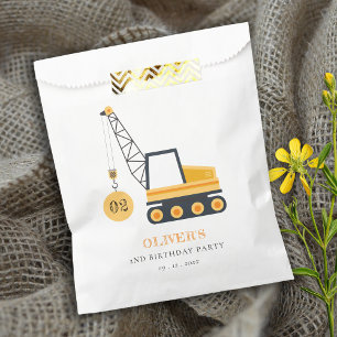 Sachets En Papier Charmant véhicule de grue de construction n'import