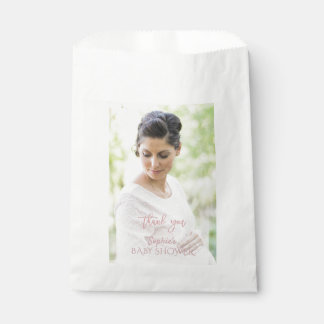 Sachets En Papier Charme Baby shower photo Rose Merci or 