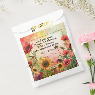 Sachets En Papier 🌻Charmeurs Pétales Ensoleillés & Fleurs Écarlates