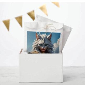 Sachets En Papier Chat aux yeux bleus méchants