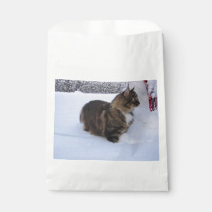 Sachets En Papier chat des forêts norvégiennes dans la neige