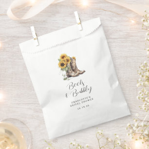 Sachets En Papier Chaussures rustiques au tournesol et douche de mar
